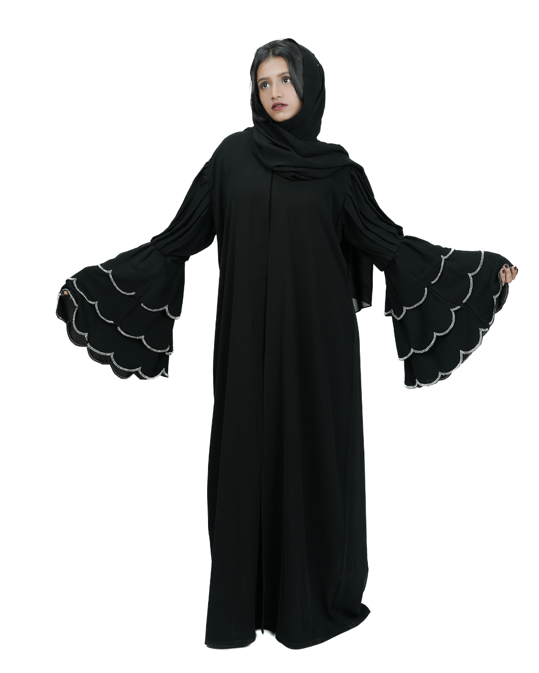 THE RUFFLED SYMPHONY ABAYA