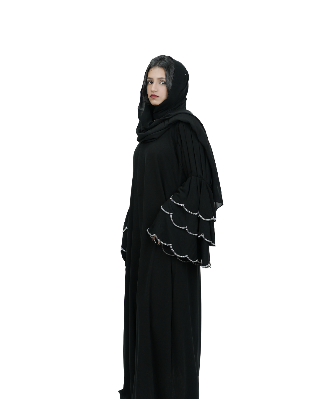 THE RUFFLED SYMPHONY ABAYA