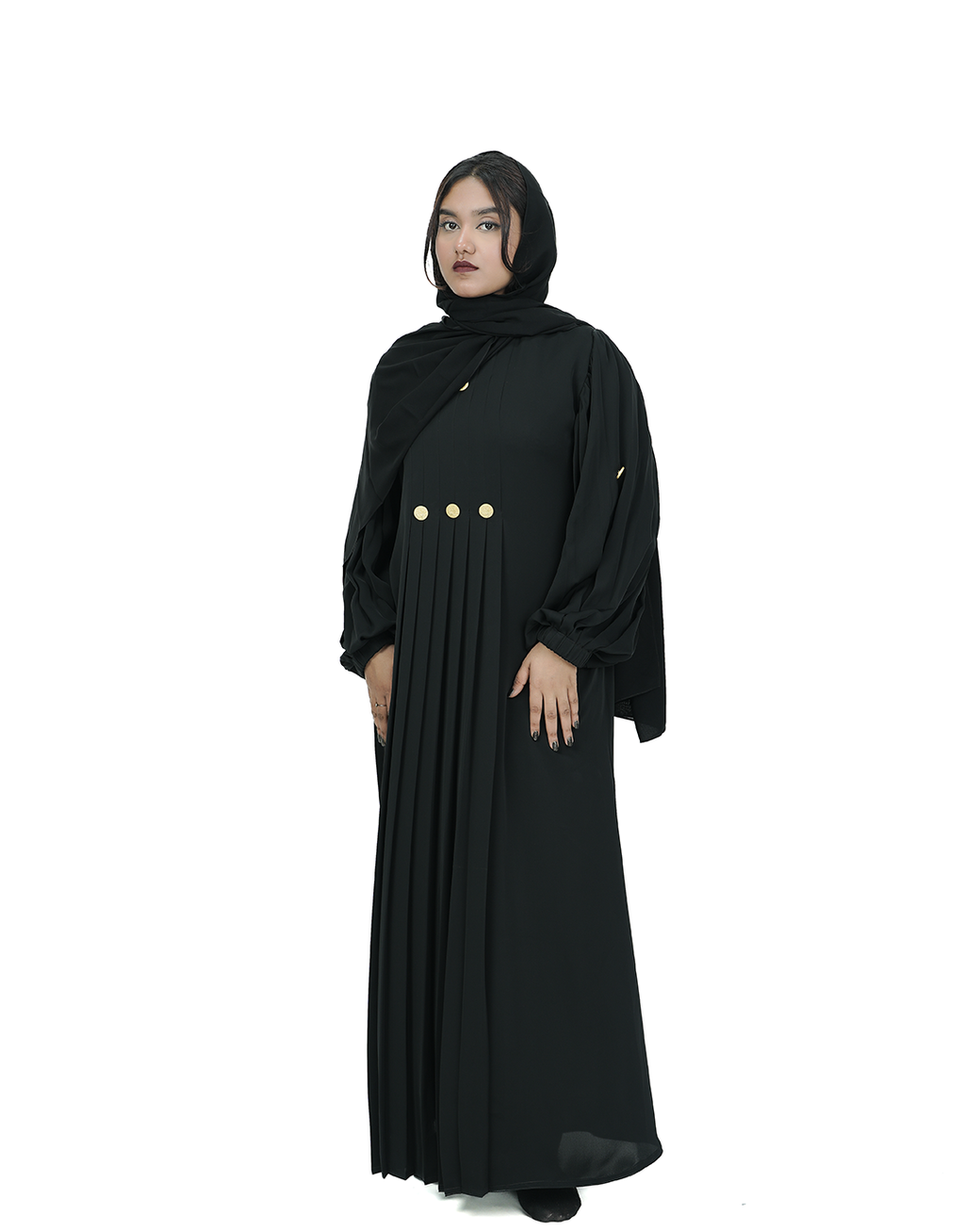 CAVALIER PLEAT ABAYA