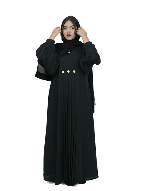 CAVALIER PLEAT ABAYA